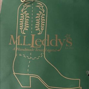 M.L. Leddy's Green Boot Bag